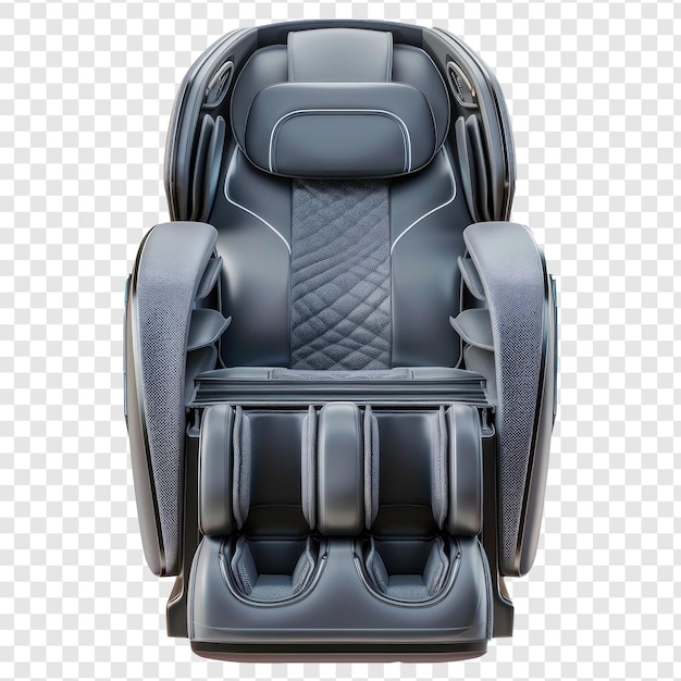 PSD massage chair front view full length isolate on transparency background