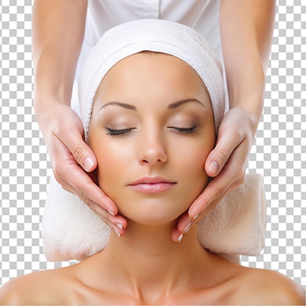 PSD massage of face transparent background