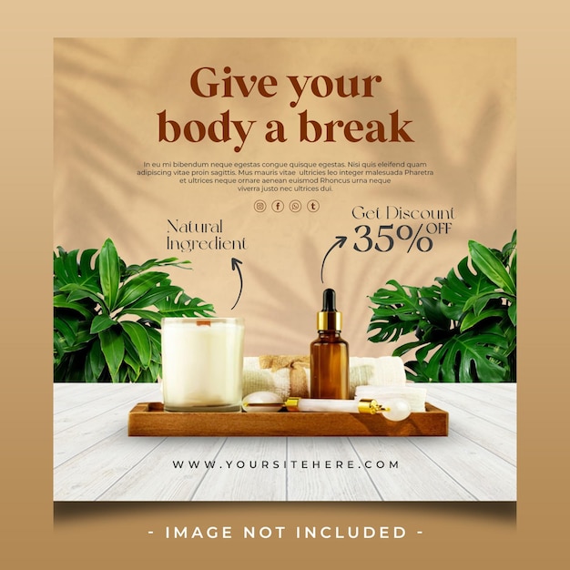 massage product instagram post or square flyer