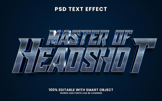 Master of headshot 3d text effect