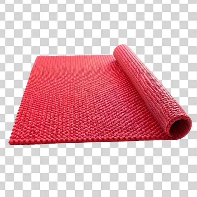 PSD mat red isolated on transparent background