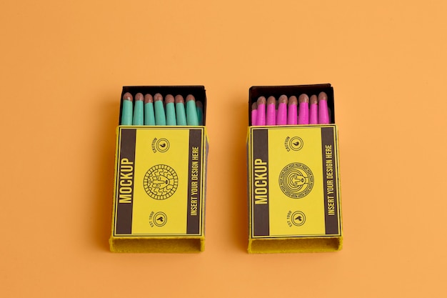 Match box mockup design