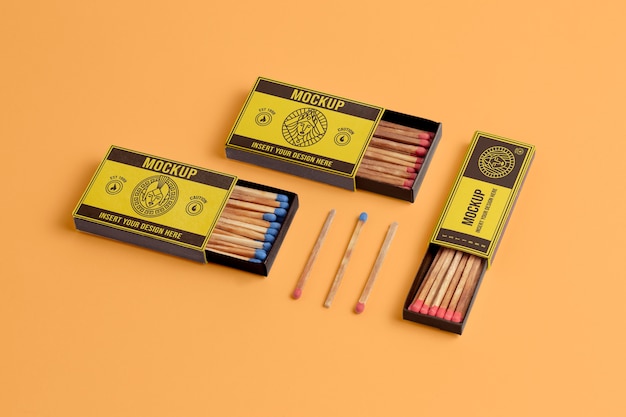 Match box mockup design