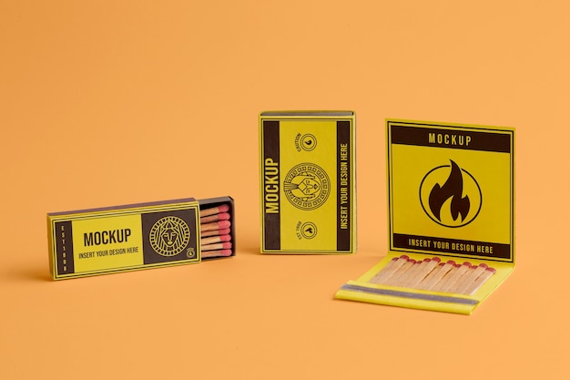 Match box mockup design