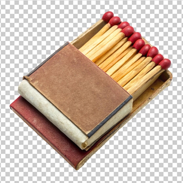 The matchbox and matches transparent background