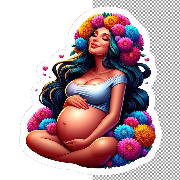 PSD maternal marvel the beauty of pregnancy sticker