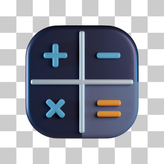 PSD math calculation 3d icon