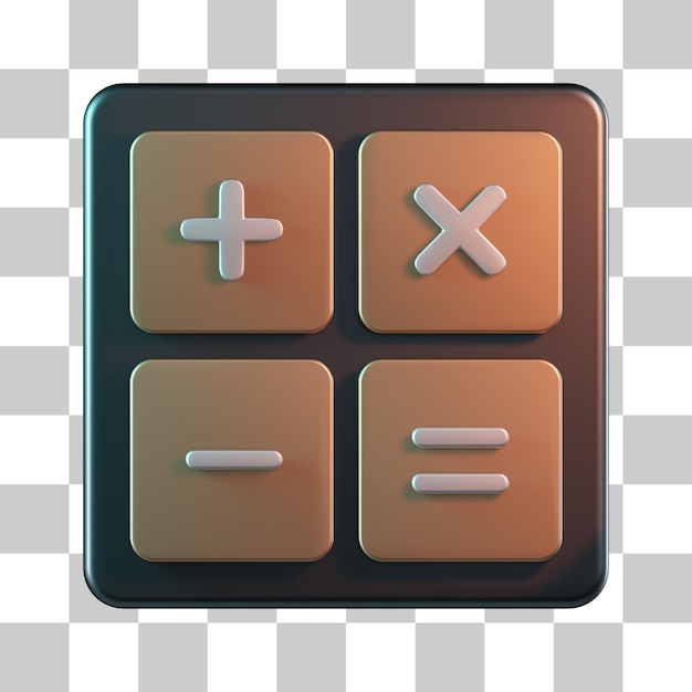 PSD math calculation 3d icon