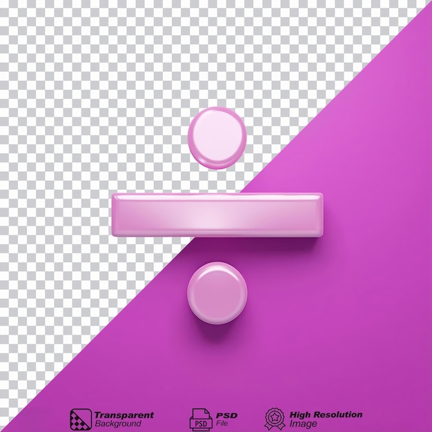 Math Divided By Symbol isolated on transparent background