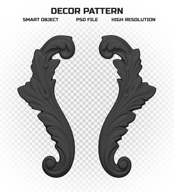 matte black decor pattern in high quality for decoration