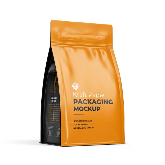 Matte Food container coffee bag mockup