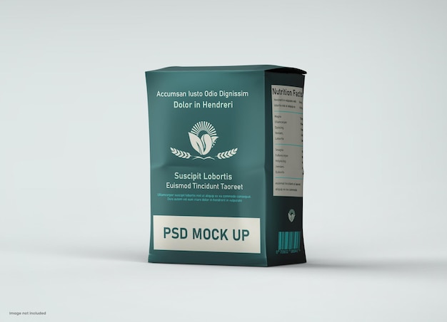 Matte Paper Flour Bag Package Mockup