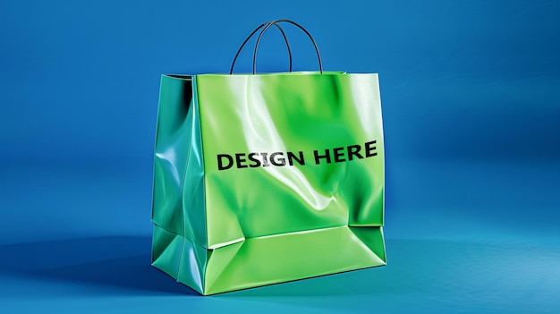 Matte shopping bag mockup for branding marketing and design placement