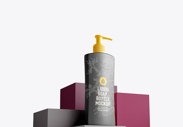 Matte Soap Bottle Mockup