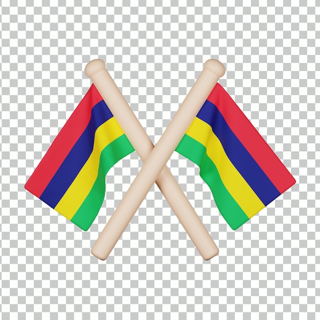 Mauritius Flag 3D Icon