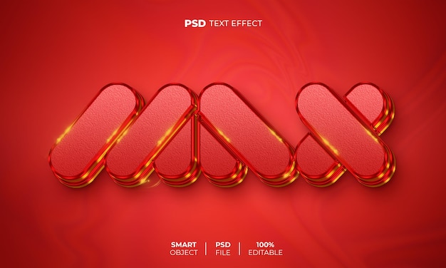 Max 3D editable text effect