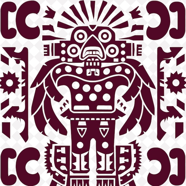 PSD the maya civilization with a tribal design design featuring creative mexico symbol vector design