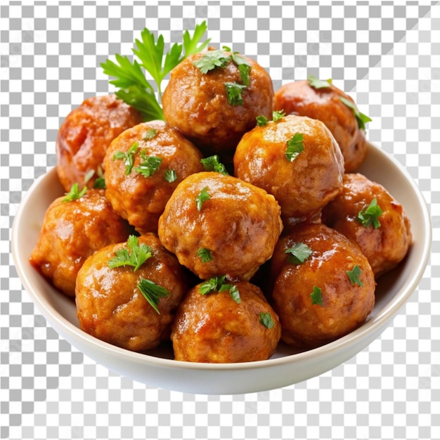 PSD meatballs on transparent background