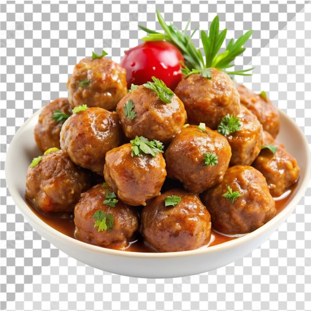 PSD meatballs on transparent background