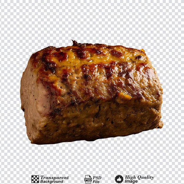 PSD meatloaf isolated on transparent background