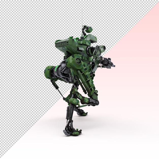 mech tropical robot with operator