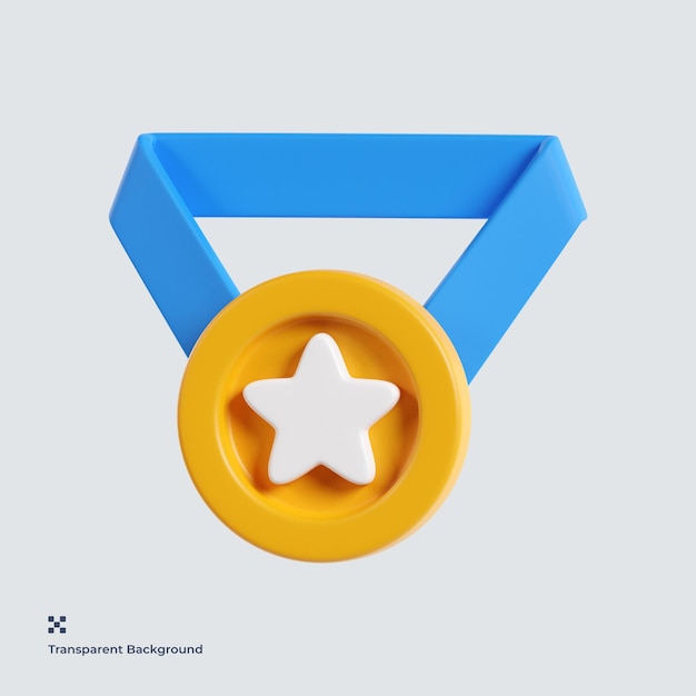 Medal 3d icon illustration