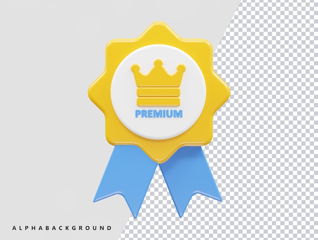 PSD medal icon 3d rendering vector illustration element