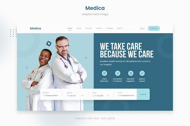 Medica Clean Modern Hospital Hero Image