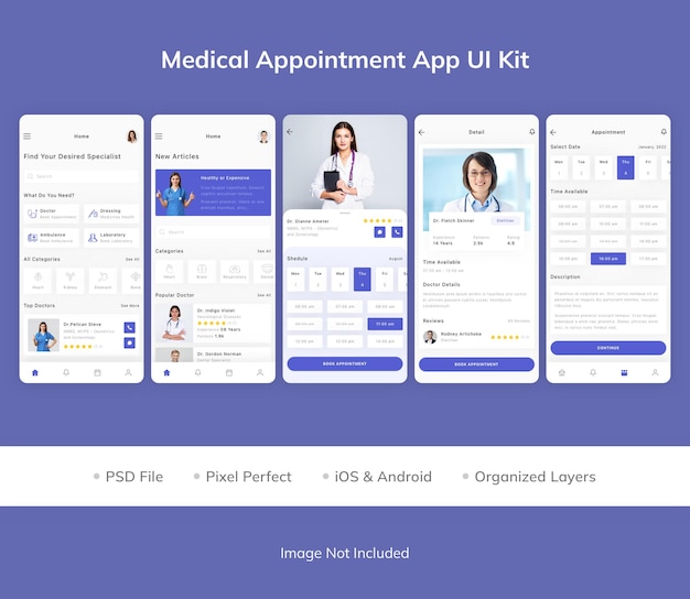 Medical Appointment App UI Kit