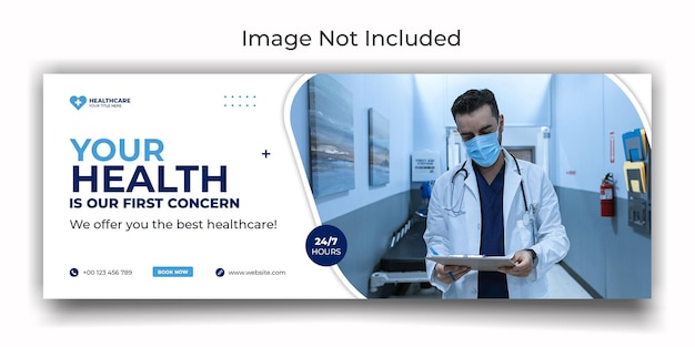 PSD medical cover social media template design