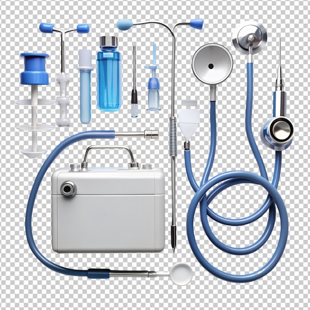 medical equipment on white background