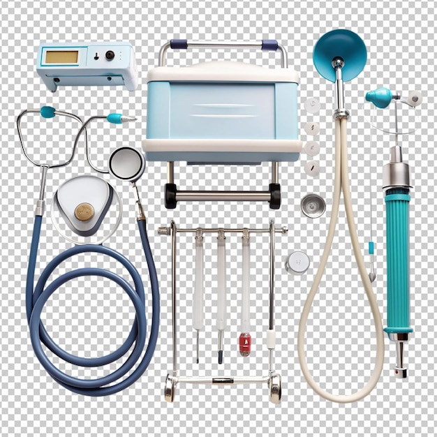 PSD medical equipment on white background