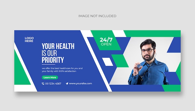 Medical facebook cover and web banner Template  