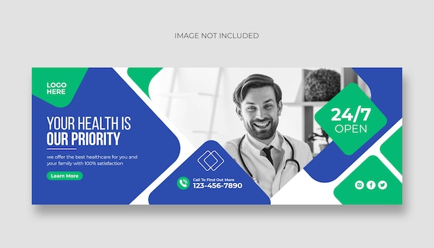 Medical facebook cover and web banner Template  