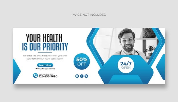 Medical facebook cover and web banner Template