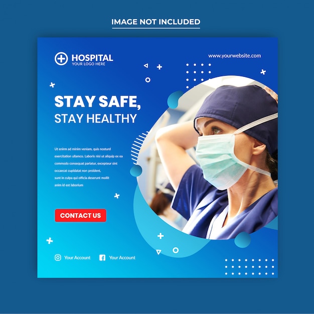 Medical flyer for social media post template Psd