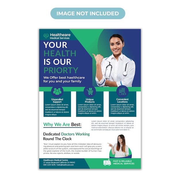 PSD medical flyer template