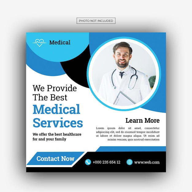 Medical health social media and instagram post banner