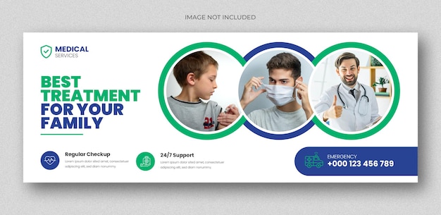 PSD medical healthcare facebook timeline cover and web banner template