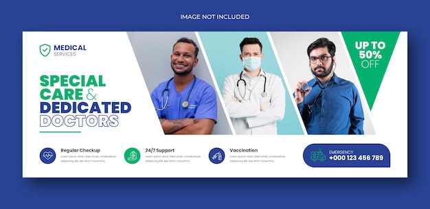 Medical healthcare facebook timeline cover and web banner template