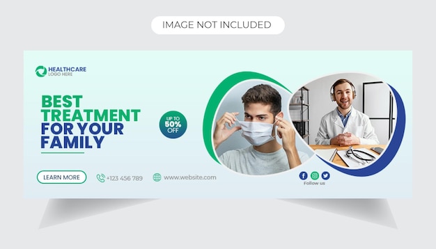 PSD medical healthcare facebook timeline cover and web banner template