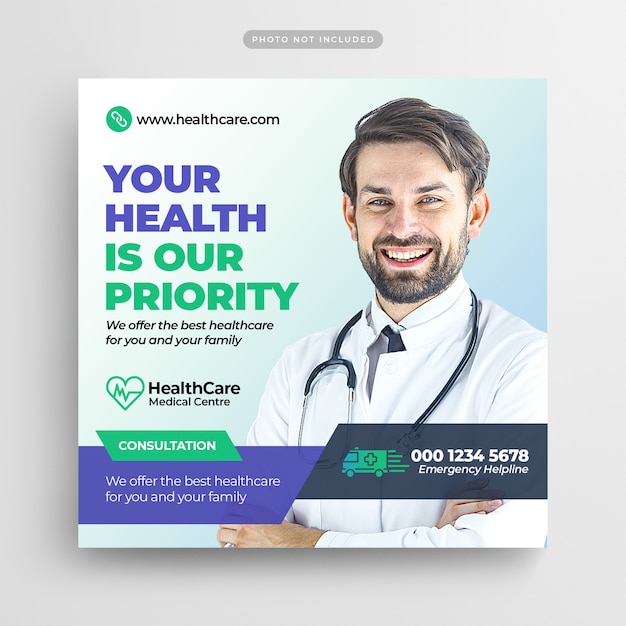 Medical Healthcare Flyer Social Media Post & Web Banner