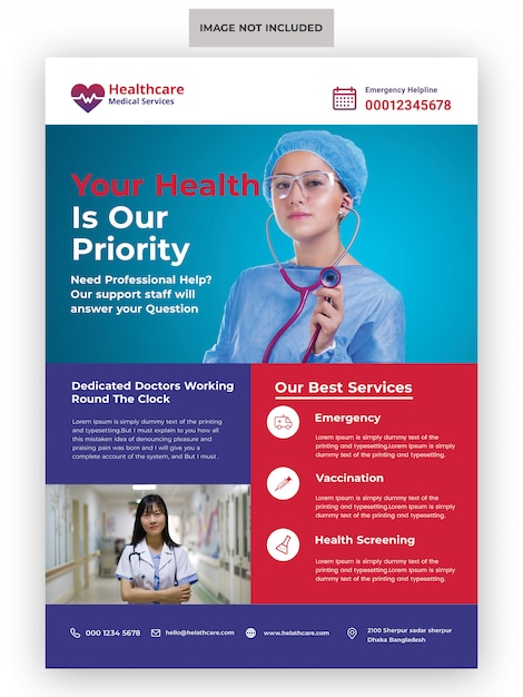 Medical healthcare flyer template