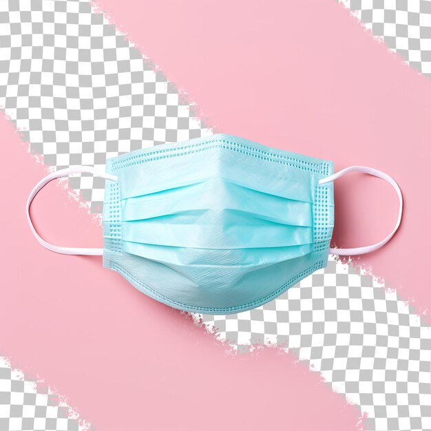 Medical or hygienic mask isolated on transparent background with path