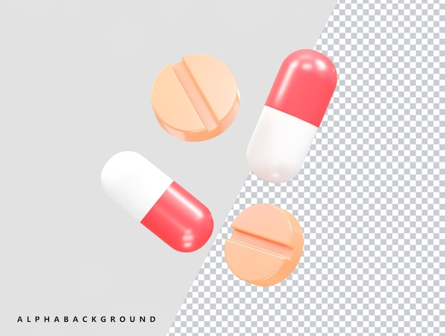 PSD medical icon 3d rendering illustration vector transparent