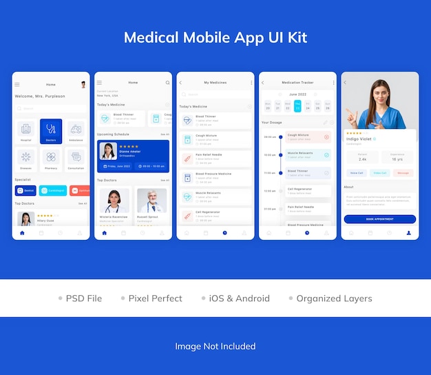 Medical Mobile App UI Kit