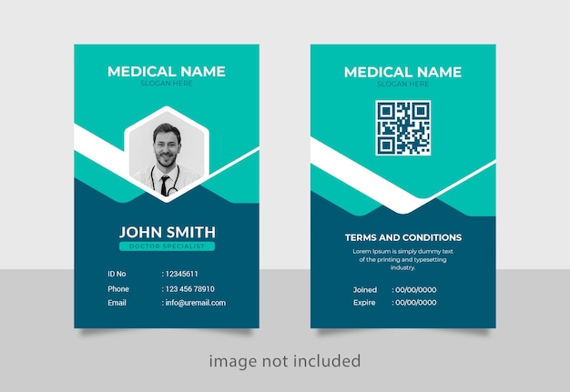 PSD medical office id card design