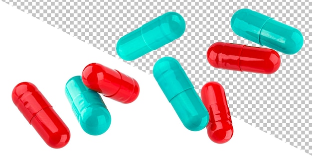 Medical pill capsules isolated with clipping path