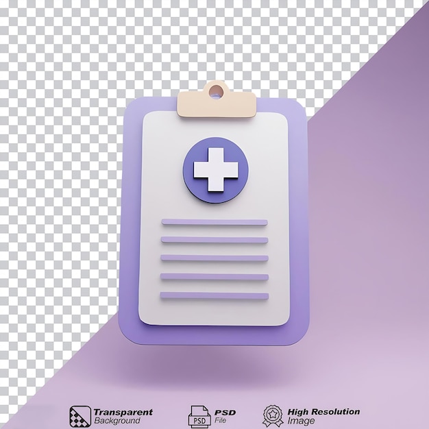 Medical Record Icon isolated on transparent background