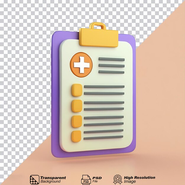 Medical Report isolated on transparent background